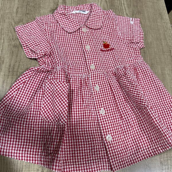 moujonjon*チェックワンピース ベビー服 80cm 夏服