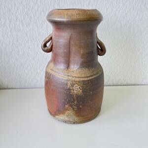 備前焼　花器　花入　耳付き　花瓶　茶道具