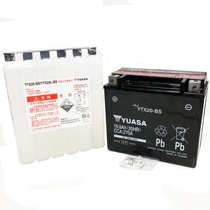 台湾 YUASA ユアサ YTX20-BS 初期充電済 バイクバッテリー 互換 GTX20-BS FTX20-BS YB16B-CX YB16B 即使用可の画像2