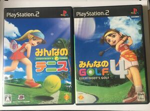 PS2 みんなのテニス みんなのゴルフ4 セット