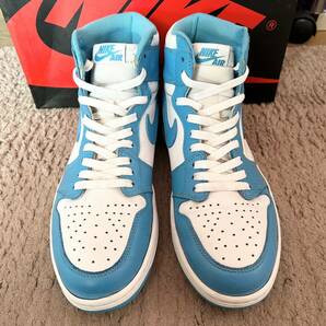 【送料無料】 NIKE 2015年製 AIR JORDAN 1 RETRO HIGH OG UNC 555088-117 28.5 us10.5 エアジョーダン1 unc ノースカロライナ ナイキの画像2