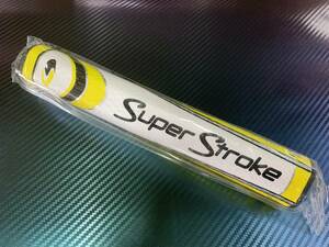 SuperStroke 5.0 太目　ゴルフパターグリップ 衝撃吸収 粘着性 滑り止め　★イエロー/ホワイト