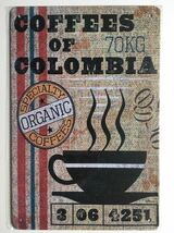 ブリキ看板 20×30cm Coffees of Colombia コーヒー オーガニック アメリカンガレージ アンティーク 雑貨 ★TINサイン★_画像1