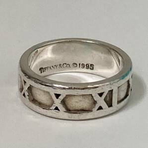 ☆F551■ TIFFANY&Co.  ティファニー  アトラスリング  SV925  約10号 約5g ローマ数字 シルバー 925 SILVERの画像2