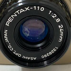 ☆F676■ ペンタックス Pentax Auto110 ブラウン PENTAX-110 1:2.8 24mm カメラの画像4