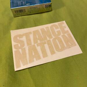 限定☆2行☆STANCE:NATION 抜きステッカー ゴールド USDM スタンスネイション