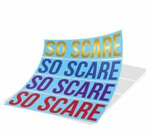 SO SCARE 抜きステッカー　シルバーグリッター　USDM　ソー スケア　とても怖い_画像2