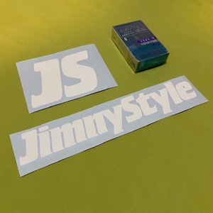 ■2枚セット■JIMNY STYLE ジムニースタイル　UK　スズキ　抜きステッカー　白