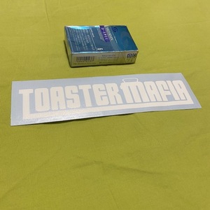 トースターマフィア POPUP　抜きステッカー 白 Toaster mafia UK ★USDM キューブ bB アルファード フォレスター ハイエース VWBUS