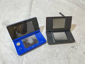 任天堂　NINTENDO　3DS　DS　LITE　2点セット　ゲーム機　ブルー　レッド　本体のみ　楽55