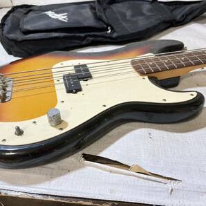 当時物 スクワイヤー SQUIER ベースギター エレキベース PRECISION BASS BY フェンダー 楽55の画像6