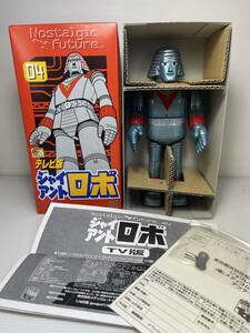 *meti com * игрушка телевизор версия Giant Robo жестяная пластина ходьба кукла новый товар не использовался рабочее состояние подтверждено Nostalgic future 04 Vintage в это время было использовано *