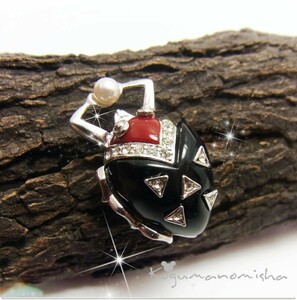 ■ Koguma no Misha ♪ ■ Симпатичный мотив насекомых ★ Поддельный палестро -сайт Linestone Vintage Broo Broach Pin