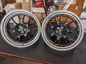 ★未使用　BBS　LM　風　メッシュ　段リム　ステップリム　z33 z34 クラウン　フーガ　アルファード　ヴェル　マークX　９j　１０j　広島★