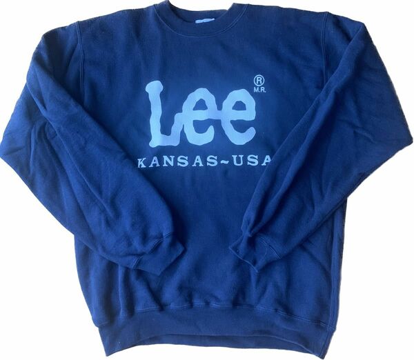 アメリカ製　Lee リー　スウェット　ネイビー　ビッグロゴ　サイズ　L