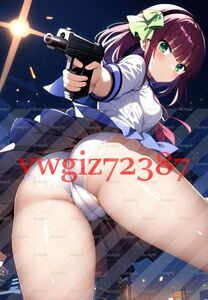 AN-3203 2G 仲村ゆり Angel Beats! 同人 A4サイズ ポスター アニメ 高品質 anime 美少女 巨乳 イラストアートポスター