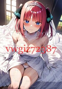 AN-3405 2G 中野二乃 五等分の花嫁 同人 A4サイズ ポスター アニメ 高品質 anime 美少女 巨乳 イラストアートポスター セクシーアート