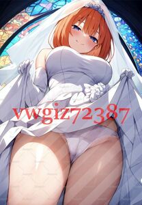 AN-3421 2G 中野四葉 五等分の花嫁 同人 A4サイズ ポスター アニメ 高品質 anime 美少女 巨乳 イラストアートポスター セクシーアート