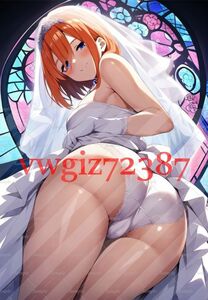 AN-3422 2G 中野四葉 五等分の花嫁 同人 A4サイズ ポスター アニメ 高品質 anime 美少女 巨乳 イラストアートポスター セクシーアート