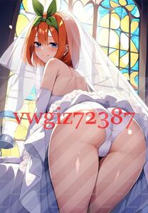 AN-3423 2G 中野四葉 五等分の花嫁 同人 A4サイズ ポスター アニメ 高品質 anime 美少女 巨乳 イラストアートポスター セクシーアート