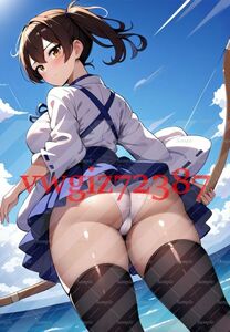 AN-3110 2G 加賀 艦これ 艦隊これくしょん 同人 A4サイズ ポスター アニメ 高品質 anime 美少女 巨乳 イラストアートポスター