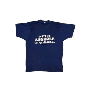 【送料無料】USA製 80s INSTANT ASSHOLE Just Add ALCOHOL スラング Tシャツ vintage パンク ロック