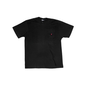 【送料無料】USA製 DEAD STOCK 90s Polo by Ralph Lauren ポケット Tシャツ vintage 古着 ブラック オールドスケート