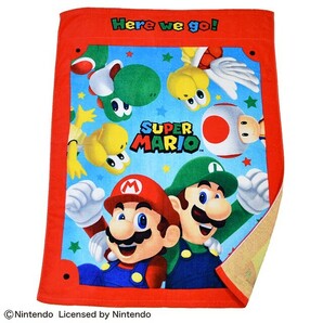 任天堂 スーパーマリオ マリオスターズ 子供用 お昼寝ケット　マリオブラザーズ　制菌加工　