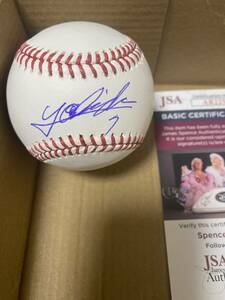 JSA certificate attaching red socks Yoshida regular furthermore MLB contest lamp autograph autograph ball 