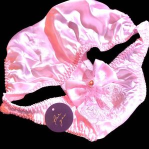 超ピカピカ サテン つるつる ショーツ Ｍサイズ 新品 未使用 パンティ ピンク フリーサイズ エメフィール系 ピーチジョン系の画像6