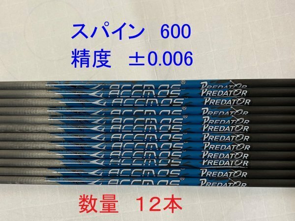 【送料無料　離島含む】カーボンシャフト　スパイン600　12本　81.3ｃｍ　ポイント　ノック付　アーチェリー