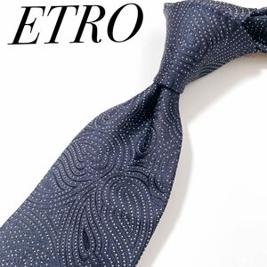 美品 エトロ ETRO ネクタイ ハイブランド ペイズリー柄 ジャガード織り