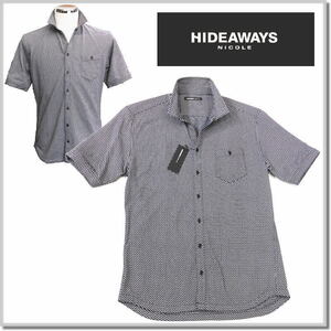 ハイダウエイ HIDEAWAYS NICOLE サッカーチェックショートレギュラーカラー半袖シャツ 4265-8130-95-48(L) カットソー