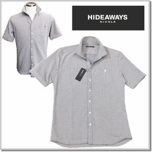 ハイダウエイ HIDEAWAYS NICOLE サッカーチェックショートレギュラーカラー半袖シャツ 4265-8130-94-46(M) カットソー