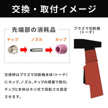 プラズマ カッター CUT60 消耗品 セット トーチ ノズル カップ 各20個 溶接機 工具 切断機 塗料 研磨機 チップソー _画像4