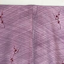 アンティーク　着物　昭和レトロ　大正ロマン　モダン　和洋折衷コーデ　リメイク　紫　絹　正絹100% え8-1w_画像3