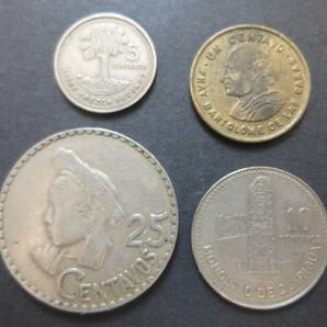 ガテマラ (Guatemala) 旧貨幣 １９７０年～１９８６年 貨幣 ４種・４枚 送料無料の画像1