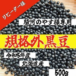 【リピーター様 駿河のやす様専用】500g規格外　令和5年度 北海道産 大粒光黒大豆 黒豆 