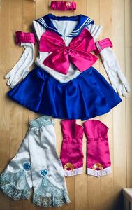 美少女戦士セーラームーン ユニフォーム コスプレ衣装 上下セット 衣装 プリキュア 難あり