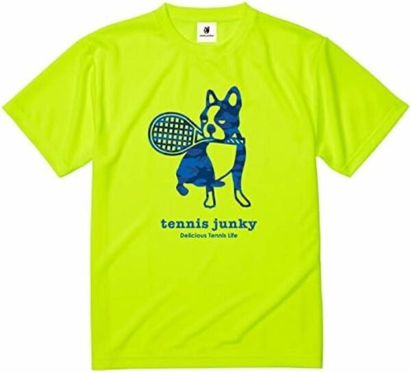 クラウディオパンディアーニ テニスウェア 半袖Tシャツ 迷彩テニス Tennis Junky イエロー(黄色) メンズM 新品