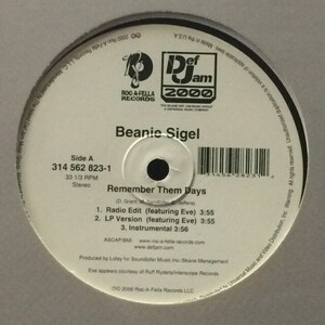 Beanie Sigel - Remember Them Days / Raw & Uncut（★盤面極上品！）