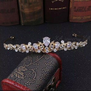  Gold Tiara zirconia u Eddie ng wedding head dress wedding 