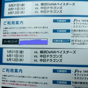 北海道日本ハムファイターズチケット、入場券