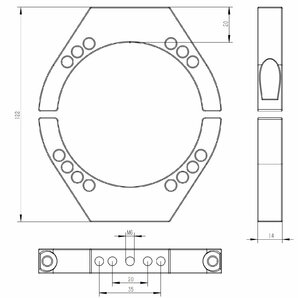 TB004-超軽量化設計 内径80mm鏡筒バンド クリックポスト送料一律198円の画像4