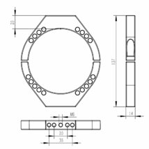 TB006-超軽量化設計 内径95mm鏡筒バンド クリックポスト送料一律185円_画像5