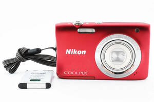 ★☆【動作問題なし！】 #2113041 359 Nikon デジタルカメラ COOLPIX S2900 レッド S2900RD☆★