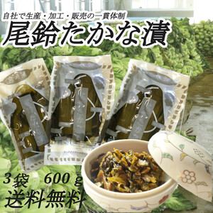 『尾鈴高菜漬』200g×３パック 宮崎県 生産・加工・販売 古漬け たかな漬け ご飯のお供 チャーハン おにぎり 油炒め トッピング送料無料