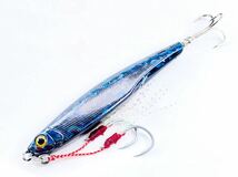 未使用★デュオプレスベイト85#ダークブルークラッシュホロ★85mm28g★ジグミノー★DUO Pressbait JigMinnow★アシストフック付き_画像1