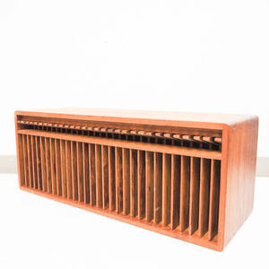  cheeks material CD rack 30 pcs storage size : approximately 49.5×17×19cm device box wooden ornament retro Vintage antique K5028