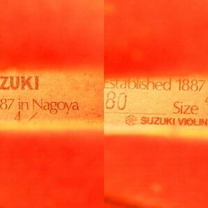 SUZUKI スズキ バイオリン No.280 SIZE 4/4 Anno1983 ケース 弓 付 ヴァイオリン 弦楽器 鈴木 K5036の画像8